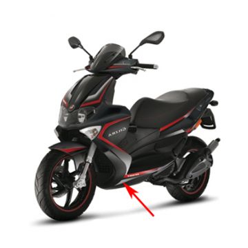 Spódnica dolna Gilera Runner Rst black lucido 94 Piaggio original 6565230090 