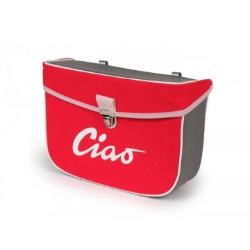 Vespa Ciao czerwono-szara torba boczna Moto-Nostra