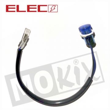 LAMPKA KONTROLNA Z PRZEWODEM 18mm 12V NIEBIESKA