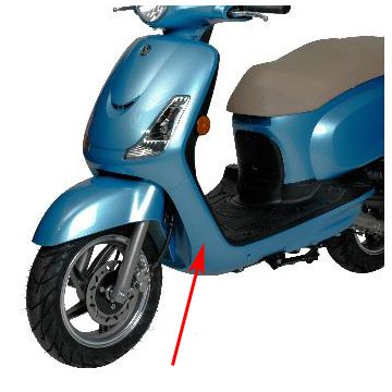 Pod spoiler/boczna spódnica Sym Fiddle niebieski oryginalny 64300-ala-000-bn 
