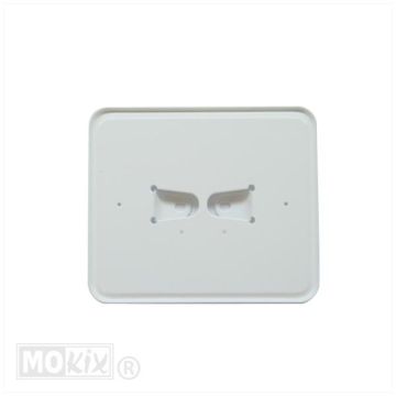 Uchwyt na tablicę rejestracyjną 145 x 125 mm metal biały
