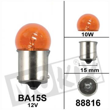 Żarówka R10W BA15s 12V 10W pomarańczowa-88816