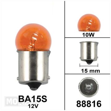 Żarówka R10W BA15s 12V 10W pomarańczowa-88816