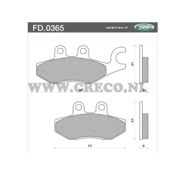 KLOCKI HAMULCOWE NEWFREN FD0365 MP3 300 BKS