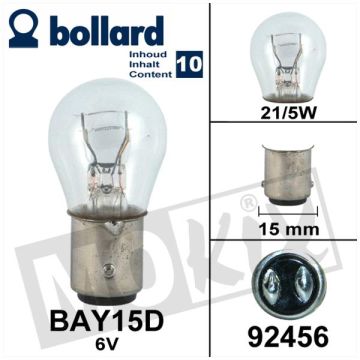 Lampa 6V 21/5W BAY15D 10 sztuk
