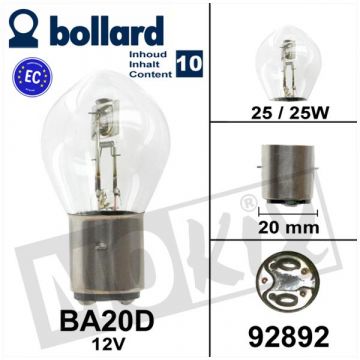 Żarówka BA20D 12V 25/25W CE kolor (10)