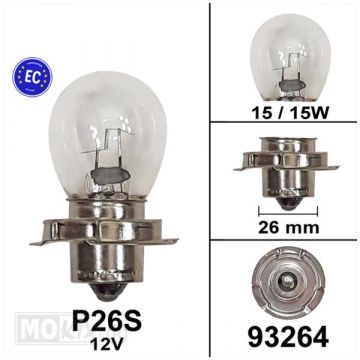 Żarówka 12V P26S 12v 15W Słupek z certyfikatem CE