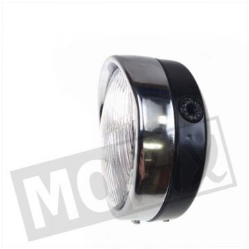 REFLEKTOR UNI ROUND 14cm+SWITCH CZARNY/CHROM