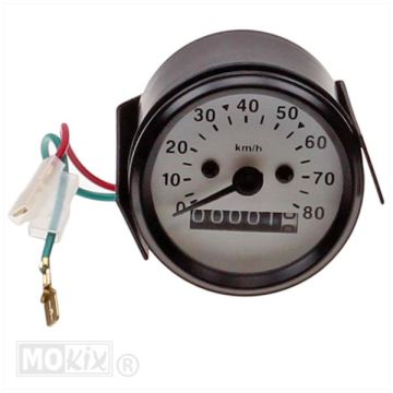 Uniwersalny licznik kilometrów okrągły 60mm 80 km/h model VDO biały Elec