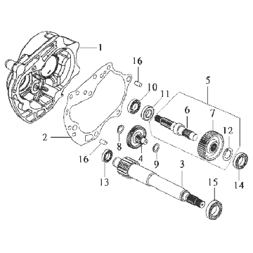 Wały napęd - Carter Sym DD50 niebieski