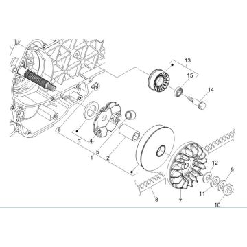 Koło pasowe napędu Vespa GTV 250 4T 4V IE