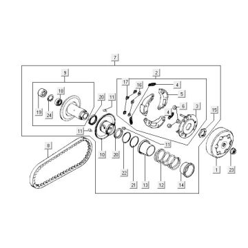 Koło pasowe napędowe Kymco MXU 50