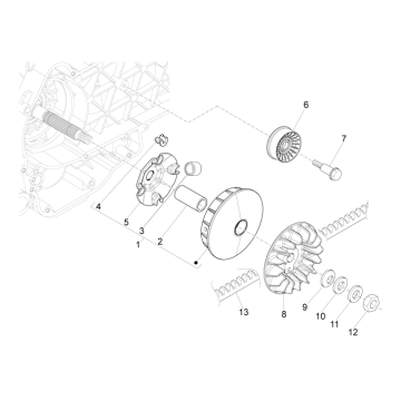 Koło pasowe zasilane Piaggio Beverly 500 E3 2007-2012