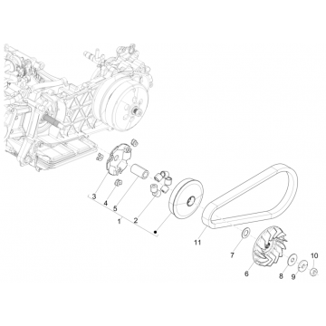 Koło pasowe napędowe Vespa GTS 125 4T E5 ABS 2021 (EMEA)
