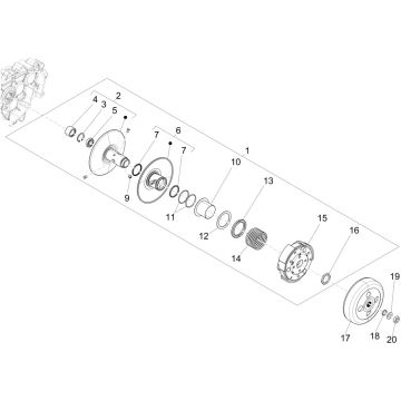 Piaggio Liberty 125 4-suwowy 3V IE Koło pasowe zasilane ABS (IGET Euro 5)