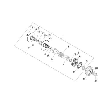 Koło pasowe zasilane Vespa GTV 250 4T 4V IE