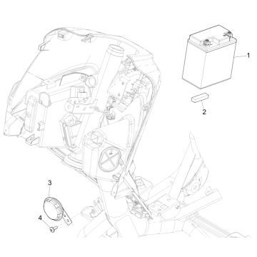 Wyłączniki zdalne - Bateria - Claxon Piaggio Medley 125 ABS E5 2021-2022 (EMEA)