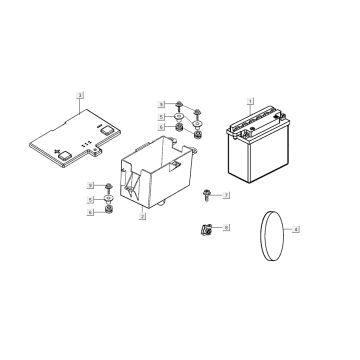 Akumulator Kymco K-Pipe 4-suwowy Biały