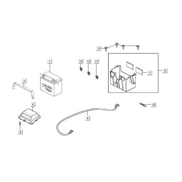 Bateria Kymco Xciting 400i Czarny Mat