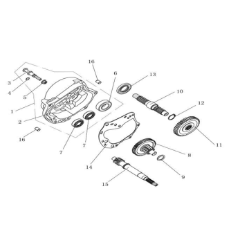 Oś tylna AGM Ape50 brązowa Oś tylna AGM Ape50 brązowa