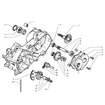 Oś tylna Yamaha Jog-R LC 2-suwowa