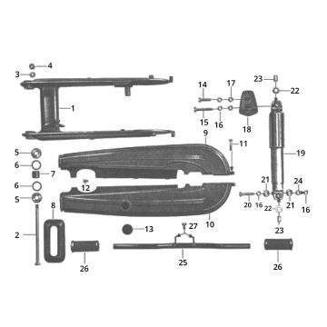 Amortyzator osłony łańcucha wahacza C50 Sport 517-21L0