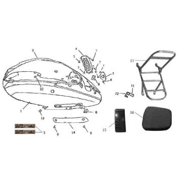 Pokrywa tylna Lintex Retro 125cc