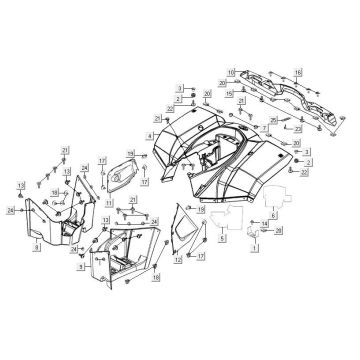 Pokrywy tylne Kymco MXU 300R