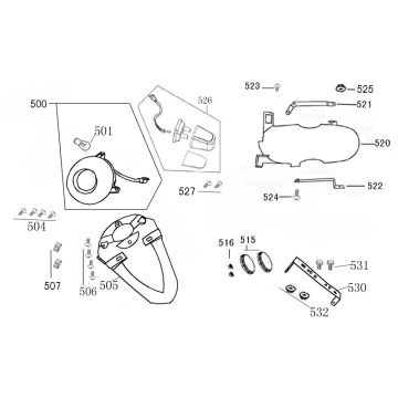 Osłona tylnego światła Edwards Jutro Riva II smokey