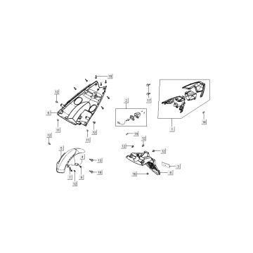 osłony tylnych świateł Kymco Super8 4-suwowe z 2009 czarne