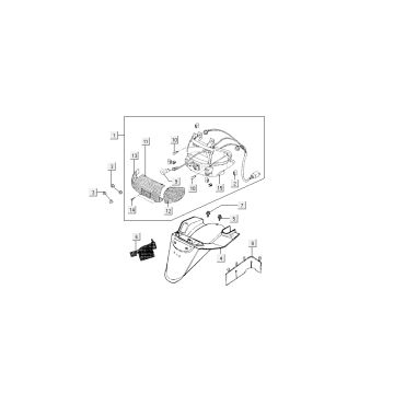 Lampa tylna Splash Kymco Dink AC 2-suwowy Srebrny