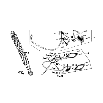 Lampa Tylna - Teleskop Tylny Sym Fiddle Bialy WH8018P