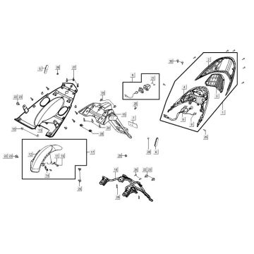 światło tylne AGILITY CITY 16 4T 125
