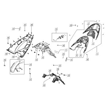 światło tylne AGILITY CITY 16 4T 150