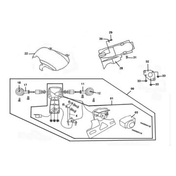 Lampa tylna AGM Retro 4-suwowa Lampa tylna AGM Retro 4-suwowa