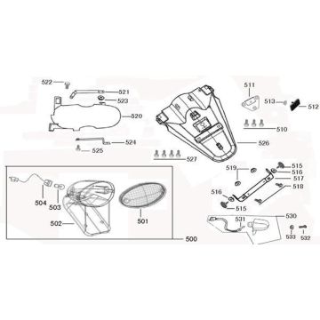Lampa tylna China Joy brązowy
