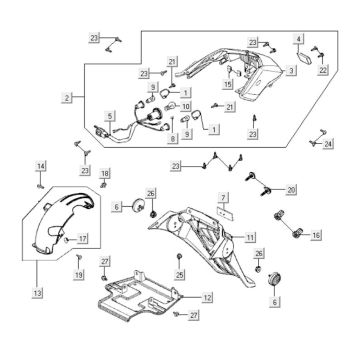 Lampa tylna Kymco New Dink 200i