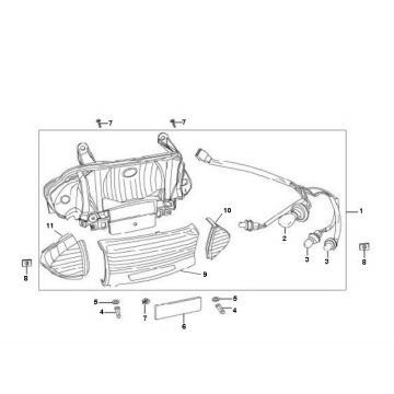 Lampa tylna Peugeot V-Clic 4-suwowa