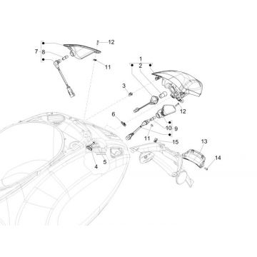 Lampa tylna Vespa Sprint 2-suwowa