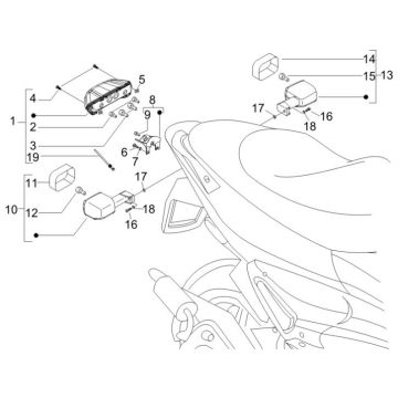 Lampy tylne - Kierunkowskazy Gilera Runner 200cc VXR 4-suwowy 2006
