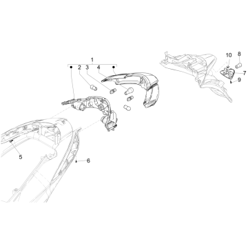 Tylne światła - kierunkowskazy Piaggio Liberty 50