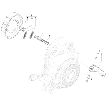 Hamulec tylny - Vespa Electrica 45km/h E5 2021 (EMEA) Zaciski hamulcowe