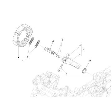 Hamulec tylny Vespa Sprint 2-suwowy