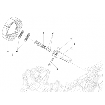 Hamulec tylny Piaggio Liberty 125 4-suwowy 3V IE E3