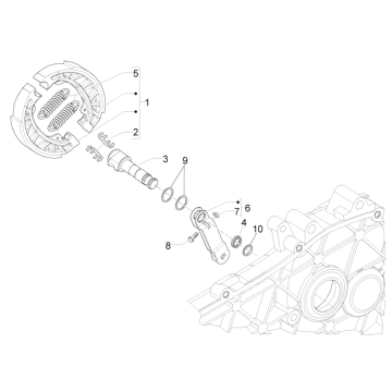 Hamulec tylny - 4-suwowe zaciski hamulcowe Piaggio Liberty 50 (IGET Euro 5)