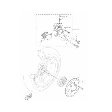 Hamulec tylny Yamaha Aerox 2-suwowy 2013