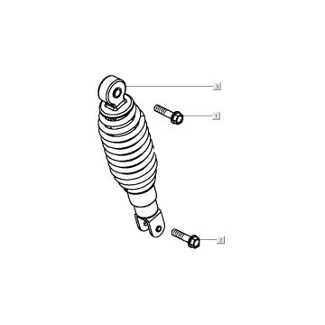 amortyzator tylny Kymco People S 4-suwowy ciemnoniebieski