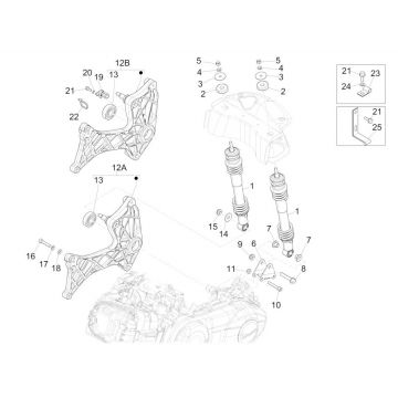 Amortyzatory tylne GTS 125 IE