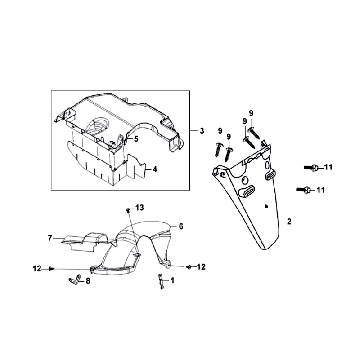Blotnik tylny - Błotnik Sym Skrzypce Biały WH8018P