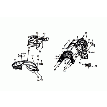 BLOTNIK TYLNY - KLAPA BLOTNIKA Sym Orbit III Czarny